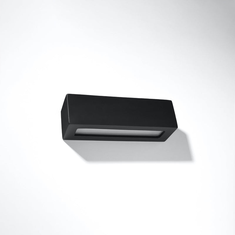 Keramik Wandleuchte Vega Schwarz, E27, Modernes Design-Leuchtezauber