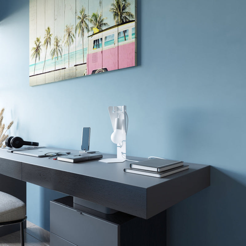 Tischleuchte Arby Weiß – Weiße Designlampe Im Modernen Look-Leuchtezauber