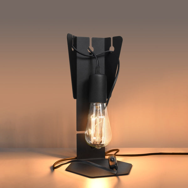 Tischleuchte Arby Schwarz – Schlichte Designlampe Mit Kegelform-Leuchtezauber