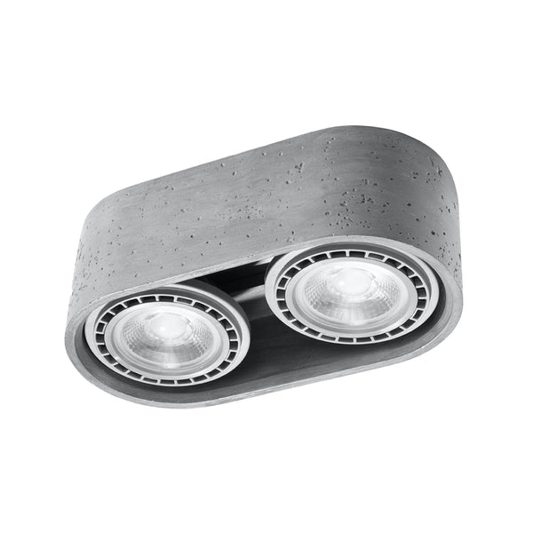 Deckenleuchte Basic 2 Beton Zweiflammige Betonlampe – Schlicht & Funktional-Leuchtezauber