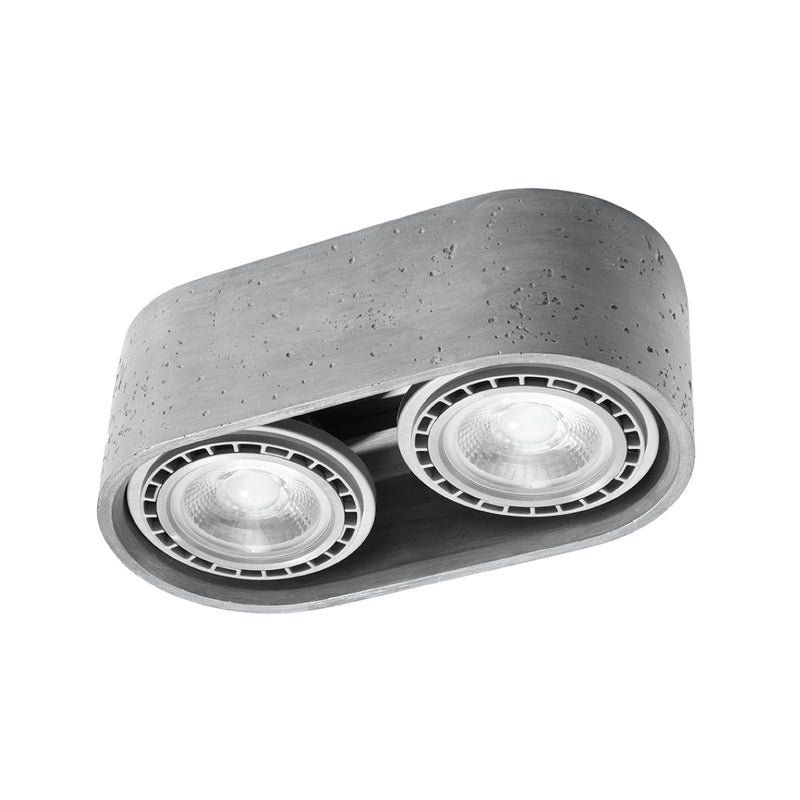 Deckenleuchte Basic 2 Beton Zweiflammige Betonlampe – Schlicht & Funktional-Leuchtezauber