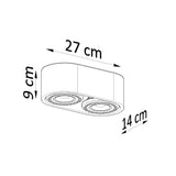 Deckenleuchte Basic 2 Beton Zweiflammige Betonlampe – Schlicht & Funktional-Leuchtezauber