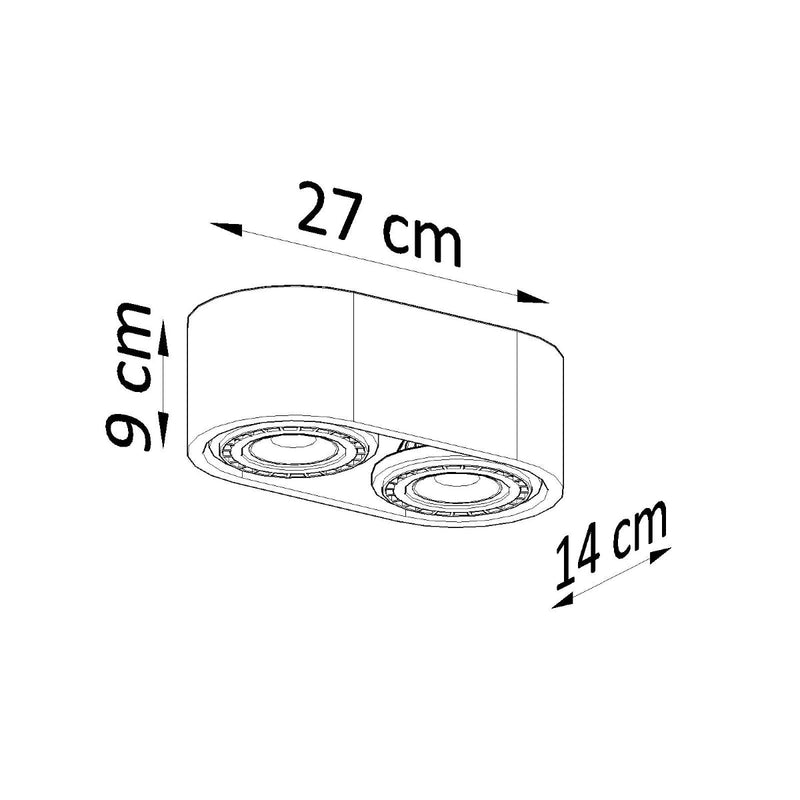 Deckenleuchte Basic 2 Beton Zweiflammige Betonlampe – Schlicht & Funktional-Leuchtezauber
