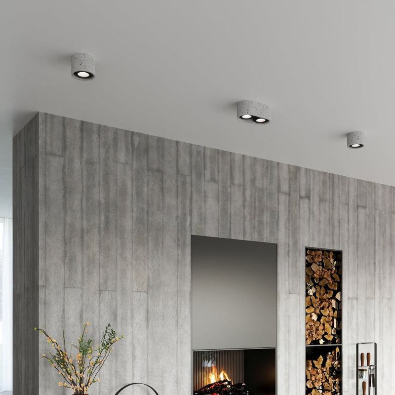 Deckenleuchte Basic 2 Beton Zweiflammige Betonlampe – Schlicht & Funktional-Leuchtezauber