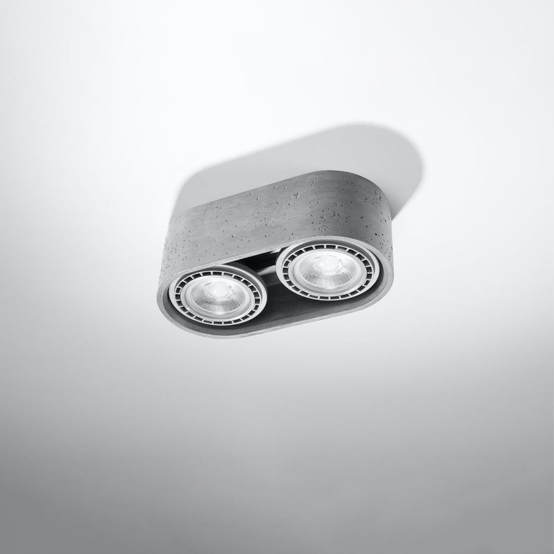 Deckenleuchte Basic 2 Beton Zweiflammige Betonlampe – Schlicht & Funktional-Leuchtezauber