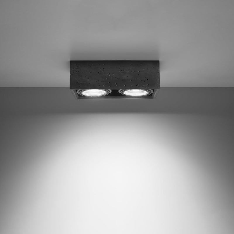 Deckenleuchte Quatro 2 Beton Zweiflammige Beton-Spotlampe – Industriell & Modern-Leuchtezauber