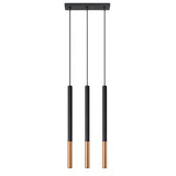 Hängeleuchte Mozaica 3L – Dreiflammige Pendelleuchte In Schwarz & Kupfer, Länglich-Leuchtezauber