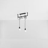 Kronleuchter Salamanca 2 – Zweiflammiger Deckenleuchter In Schwarz Im Industrial-Stil-Leuchtezauber