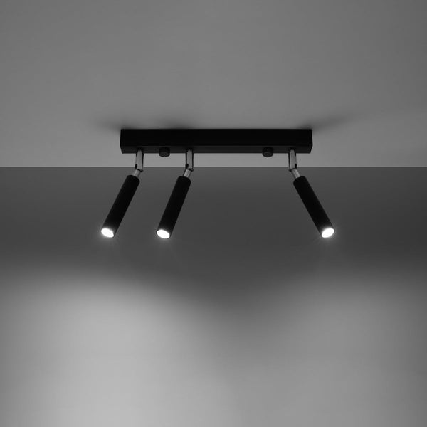 Deckenleuchte Eyetech 3 Schwarz 3-Flammige Deckenleuchte In Schwarz – Reduziert & Elegant-Leuchtezauber