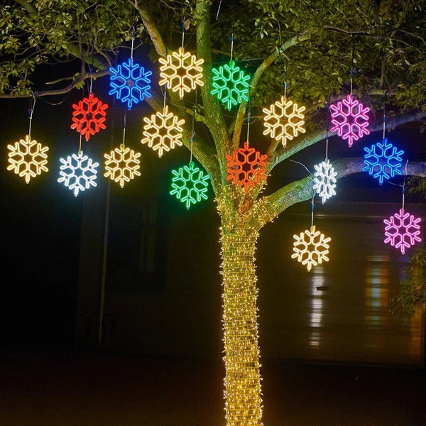Weihnachts-LED-wasserdichtes Schneeflockenlicht-Leuchtezauber