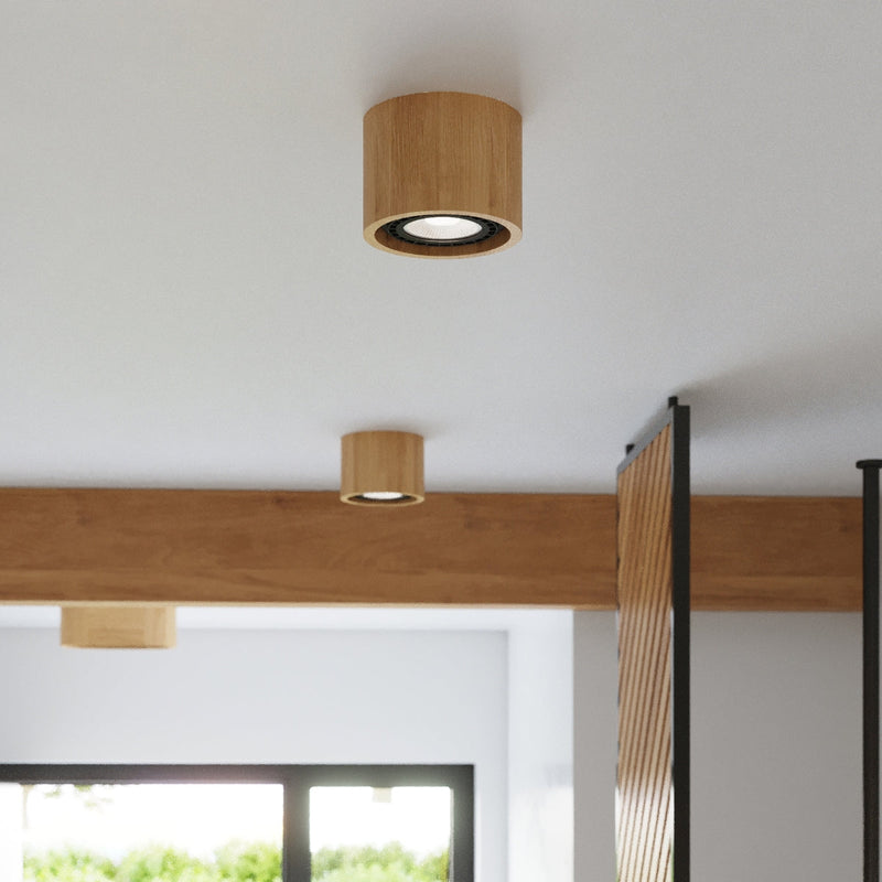 Deckenleuchte Basic 1 Naturholz Kleine Deckenleuchte Mit Holz-Optik – Schlicht & Natürlich-Leuchtezauber