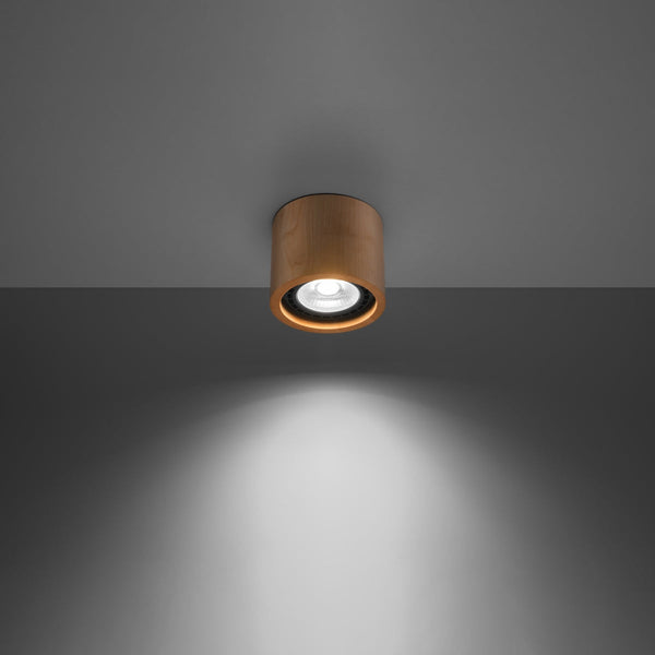 Deckenleuchte Basic 1 Naturholz Kleine Deckenleuchte Mit Holz-Optik – Schlicht & Natürlich-Leuchtezauber