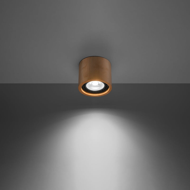 Deckenleuchte Basic 1 Naturholz Kleine Deckenleuchte Mit Holz-Optik – Schlicht & Natürlich-Leuchtezauber