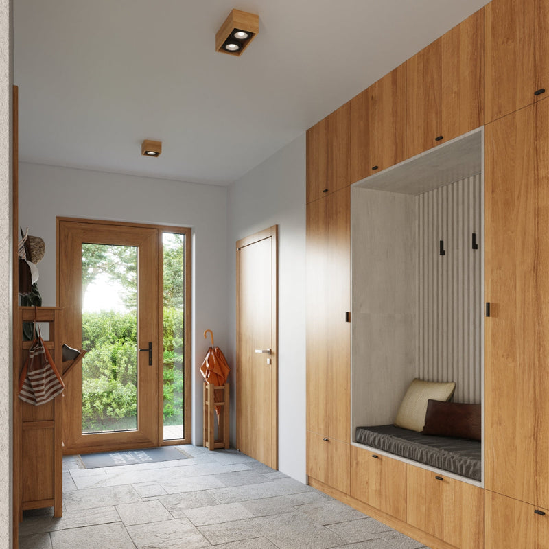 Deckenleuchte Quatro 2 Naturholz Zweiflammige Spot-Deckenlampe Mit Holz – Funktional & Wohnlich-Leuchtezauber