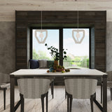 Hängeleuchte Tres – Dreiflammige Pendelleuchte In Weiß Mit Holzdetails-Leuchtezauber