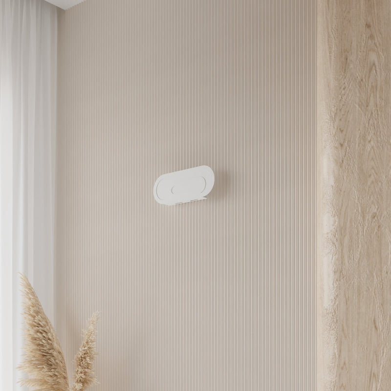 Moderne Wandleuchte Saccon Weiß LED-Leuchtezauber