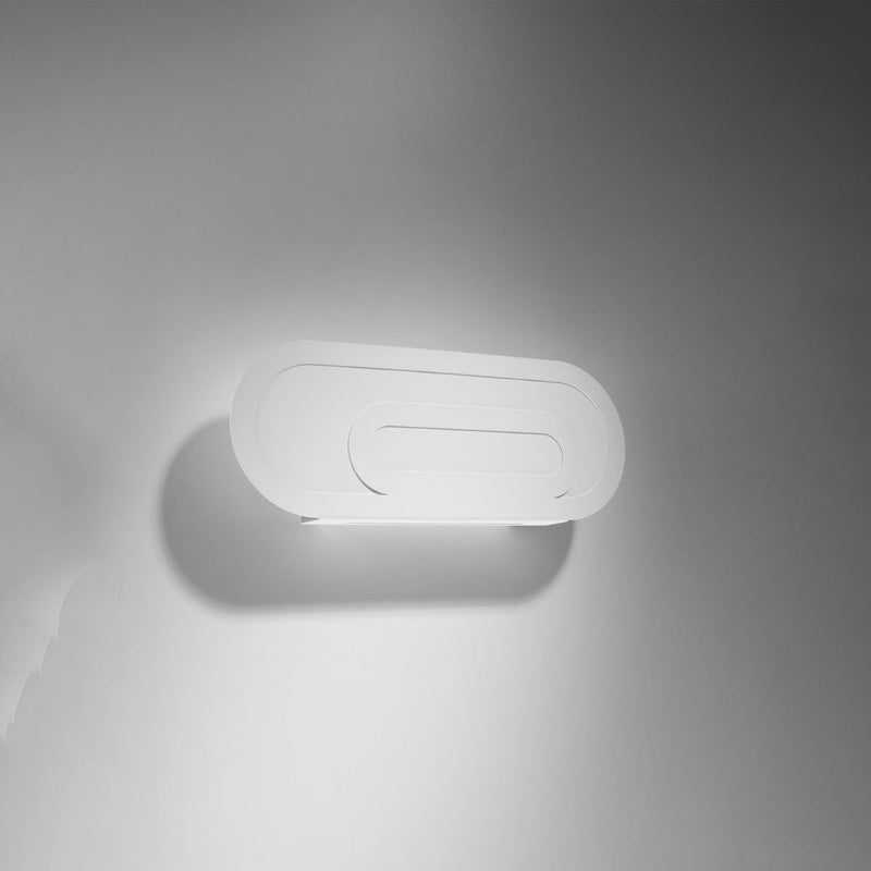 Moderne Wandleuchte Saccon Weiß LED-Leuchtezauber
