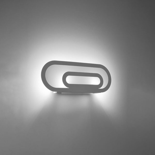 Moderne Wandleuchte Saccon Weiß LED-Leuchtezauber