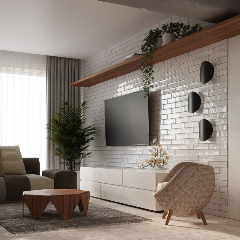 Moderne Wandleuchte Senses Schwarz Led-Leuchtezauber