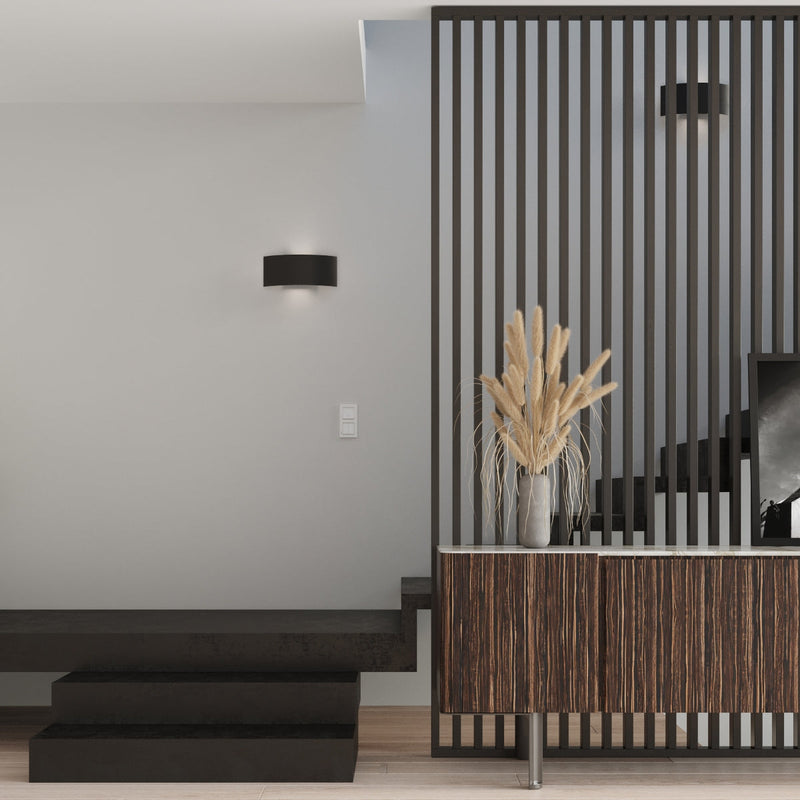 Moderne Wandleuchte Magnus Schwarz Led-Leuchtezauber