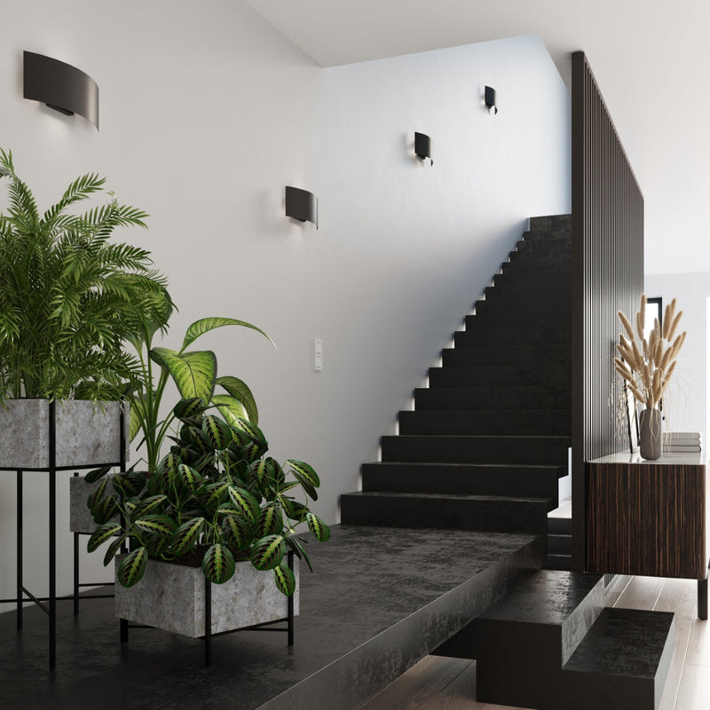 Moderne Wandleuchte Magnus Schwarz Led-Leuchtezauber