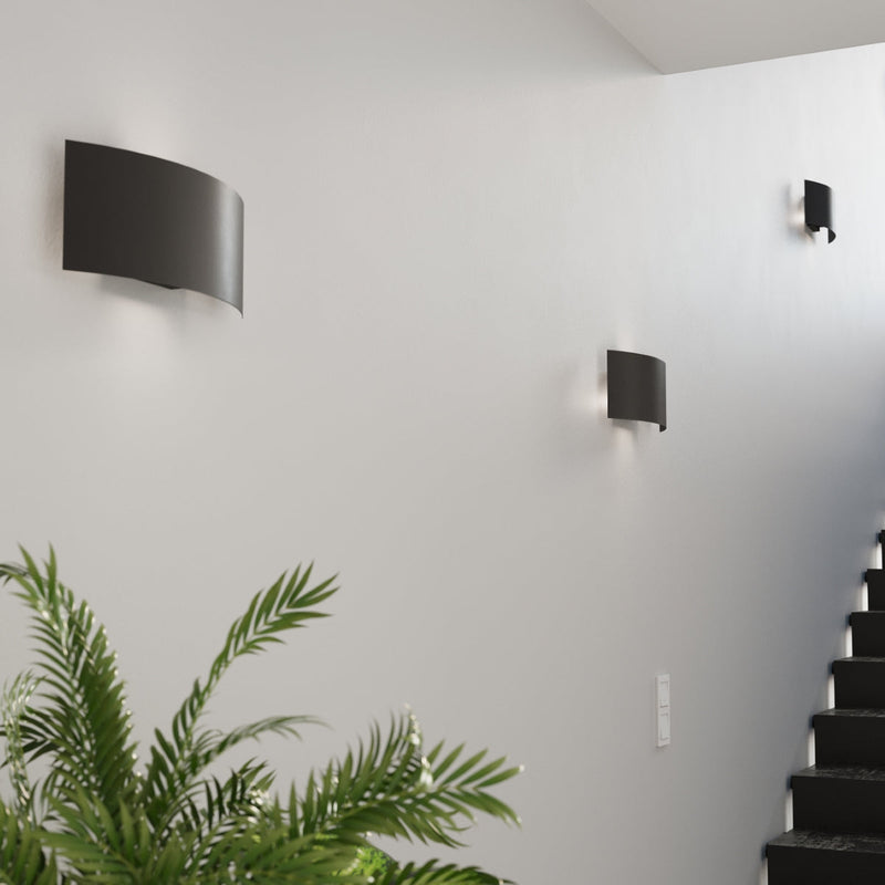 Moderne Wandleuchte Magnus Schwarz Led-Leuchtezauber