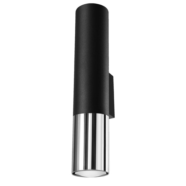 Wandleuchte Loopez Schwarz Chrom Led Design-Leuchtezauber