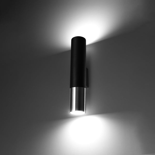 Wandleuchte Loopez Schwarz Chrom Led Design-Leuchtezauber