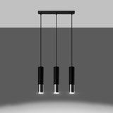 Hängeleuchte Loopez 3L – Dreiflammige Pendelleuchte In Schwarz & Chrom, Länglich-Leuchtezauber
