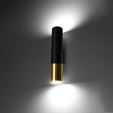 Wandleuchte Loopez Schwarz Gold Led Design-Leuchtezauber