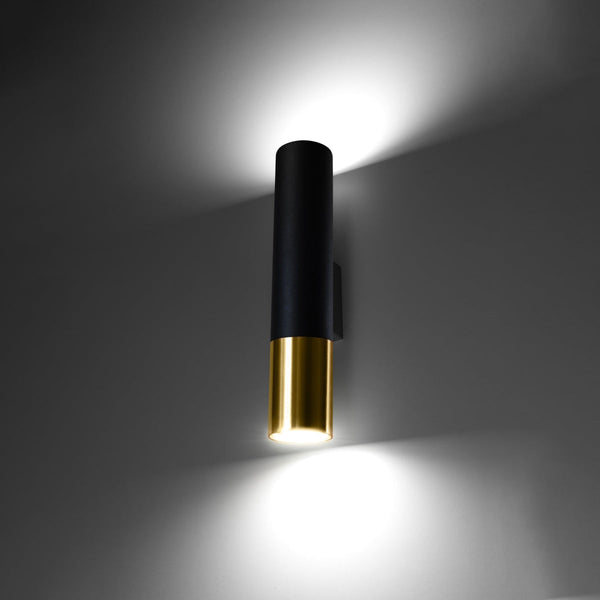 Wandleuchte Loopez Schwarz Gold Led Design-Leuchtezauber