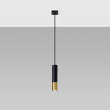 Hängeleuchte Loopez 1 – Einflammige Pendelleuchte In Schwarz & Gold-Leuchtezauber