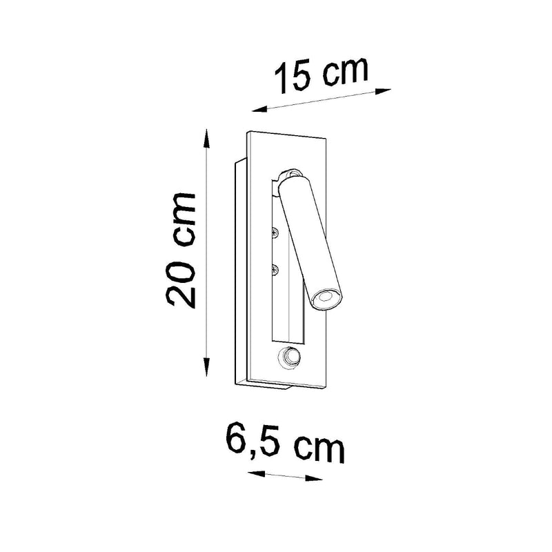 Moderne Wandleuchte Enif Schwarz Led-Leuchtezauber