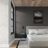 Moderne Wandleuchte Enif Schwarz Led-Leuchtezauber