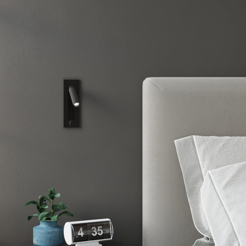 Moderne Wandleuchte Enif Schwarz Led-Leuchtezauber
