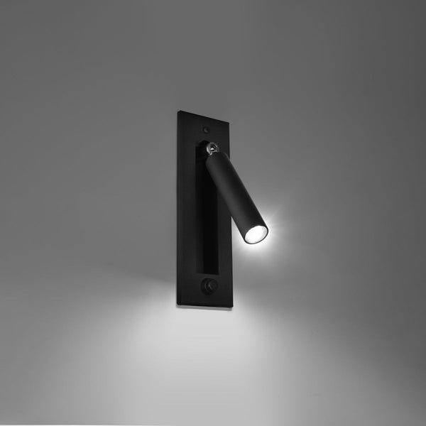 Moderne Wandleuchte Enif Schwarz Led-Leuchtezauber