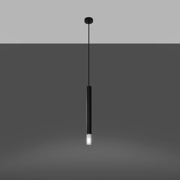 Hängeleuchte Wezyr 1 Schwarz – Moderne Metall-Pendelleuchte-Leuchtezauber