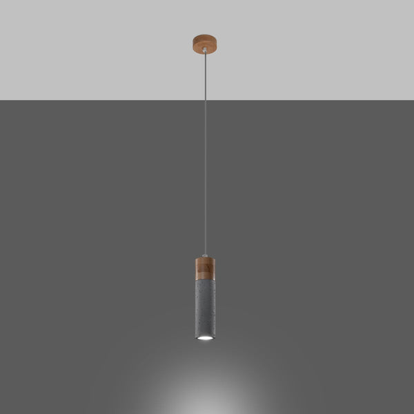 Hängeleuchte Zane 1 Grau – Einflammige Pendelleuchte modern-Leuchtezauber