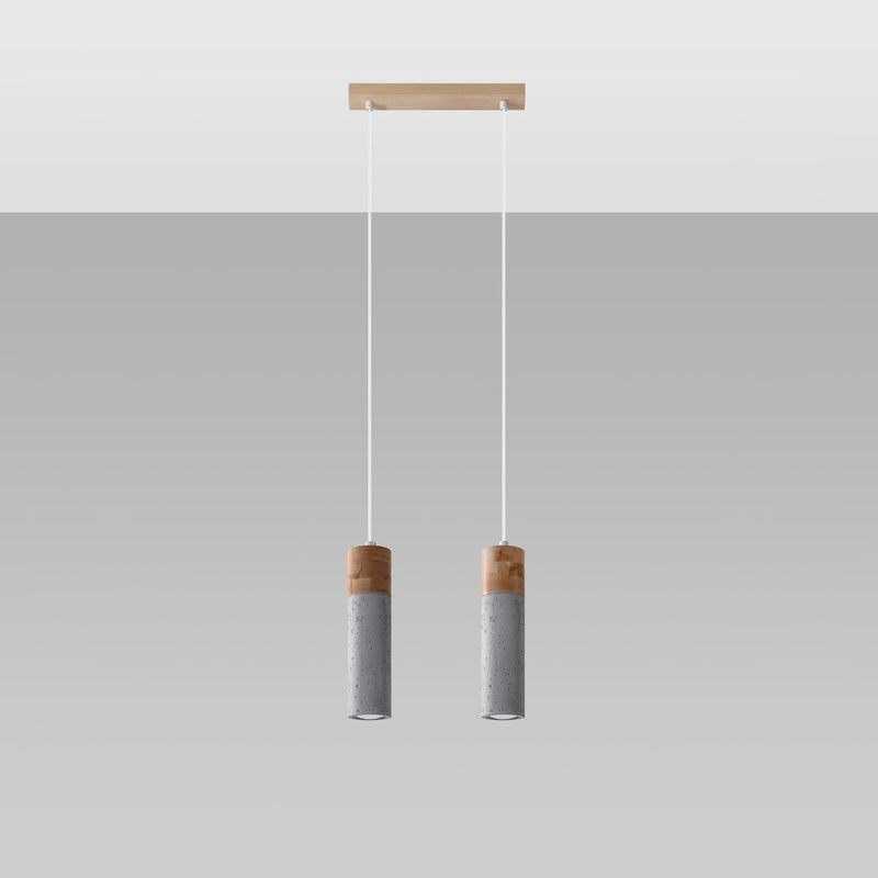 Hängeleuchte Zane 2 Grau – Zweiflammig im Industrial-Look-Leuchtezauber