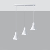 Hängeleuchte Taleja 3 Weiß E27 – Dreiflammige Pendellampe modern-Leuchtezauber