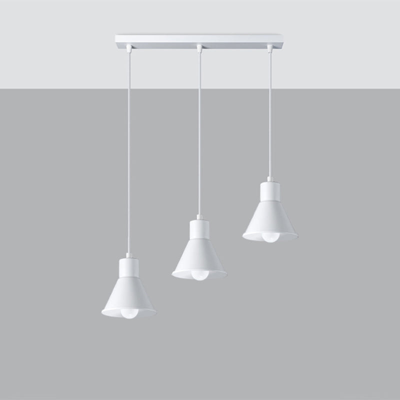 Hängeleuchte Taleja 3 Weiß E27 – Dreiflammige Pendellampe modern-Leuchtezauber