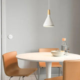 Französische konische Macaron-Hängelampe aus Metall-Leuchtezauber