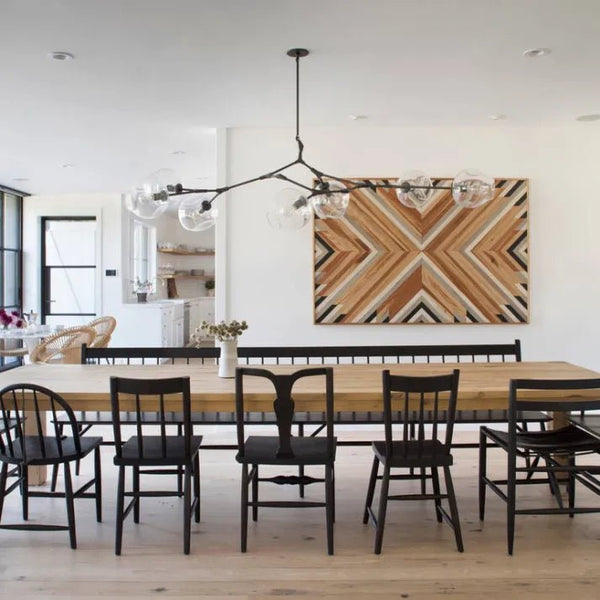 Sputnik-Kronleuchter aus Bifurkationsblasenglas-Leuchtezauber