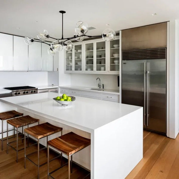 Sputnik-Kronleuchter aus Bifurkationsblasenglas-Leuchtezauber