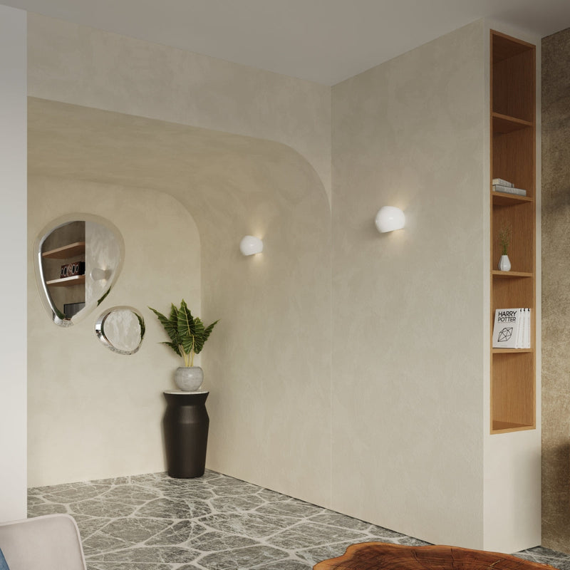 Wandleuchte Globe Weiß Glänzend Led Modern Design-Leuchtezauber
