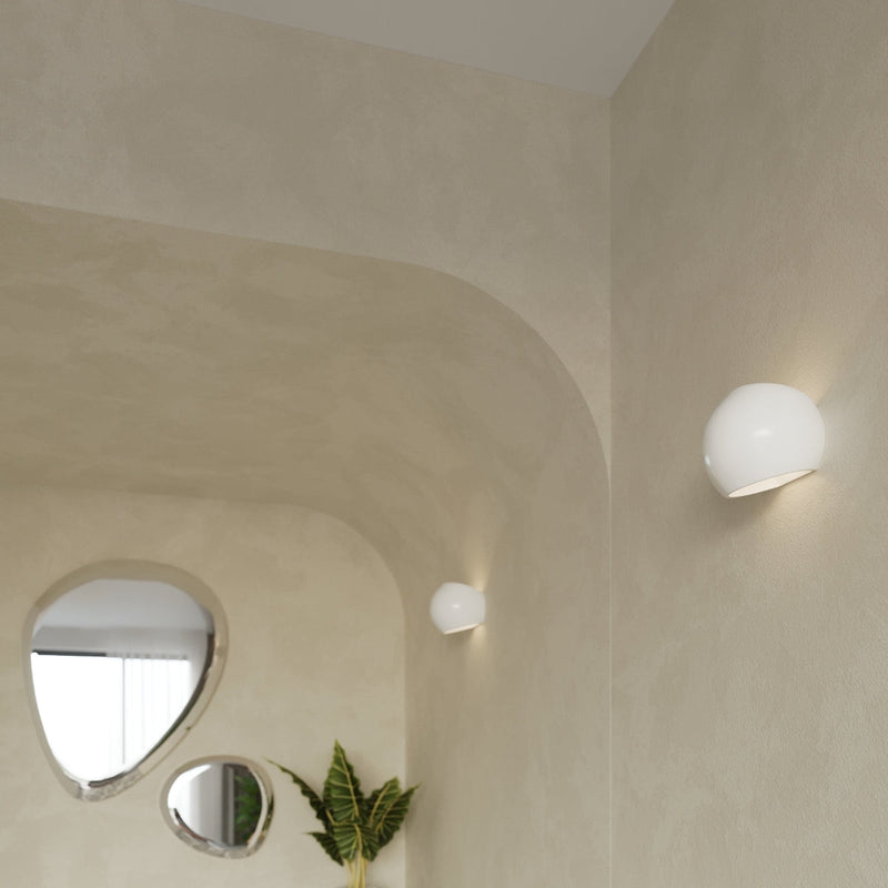 Wandleuchte Globe Weiß Glänzend Led Modern Design-Leuchtezauber