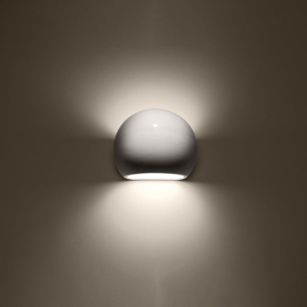 Wandleuchte Globe Weiß Glänzend Led Modern Design-Leuchtezauber
