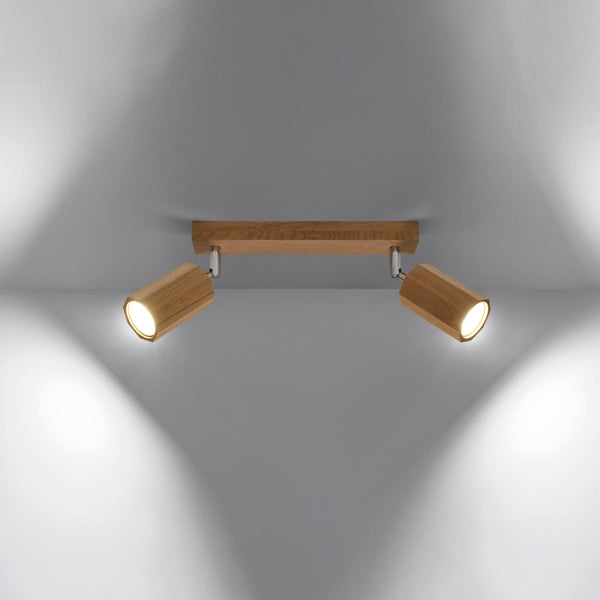 Deckenleuchte Zeke 2 Eiche Minimalistische Deckenlampe Aus Eichenholz – Kompakt & Stilvoll-Leuchtezauber