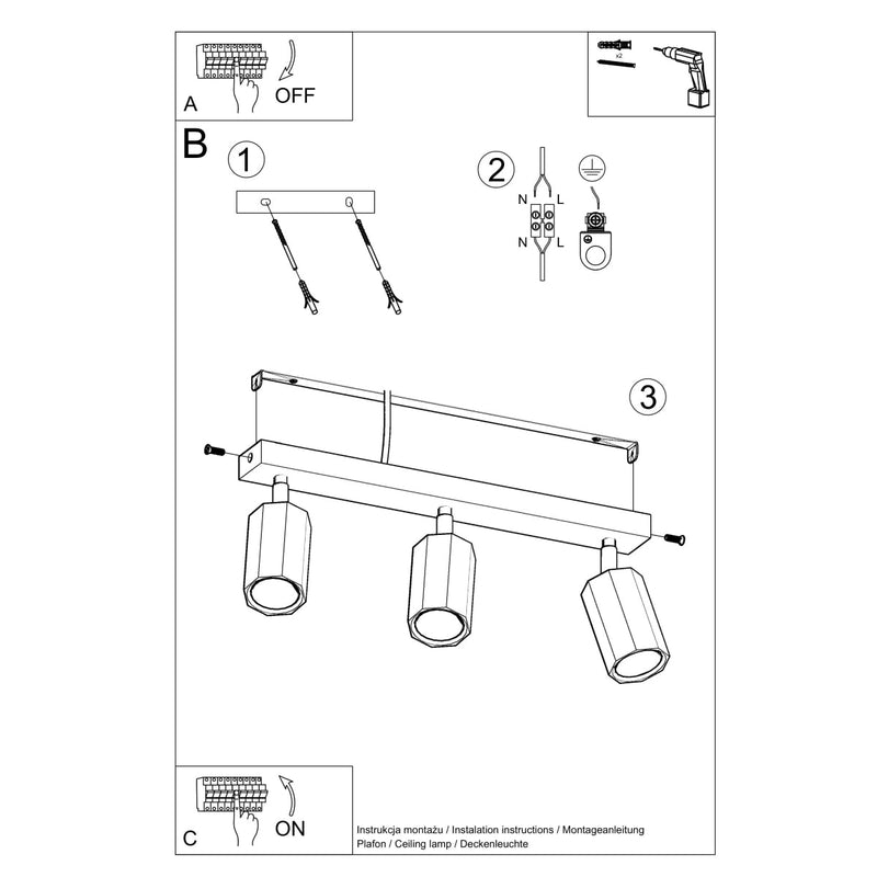Deckenleuchte Zeke 3 Eiche Kompakte Holz-Deckenlampe Für Flur, Küche Oder Kleine Räume-Leuchtezauber