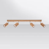 Deckenleuchte Zeke 4 Eiche Schlichte Deckenleuchte Aus Eichenholz – Warm & Natürlich-Leuchtezauber